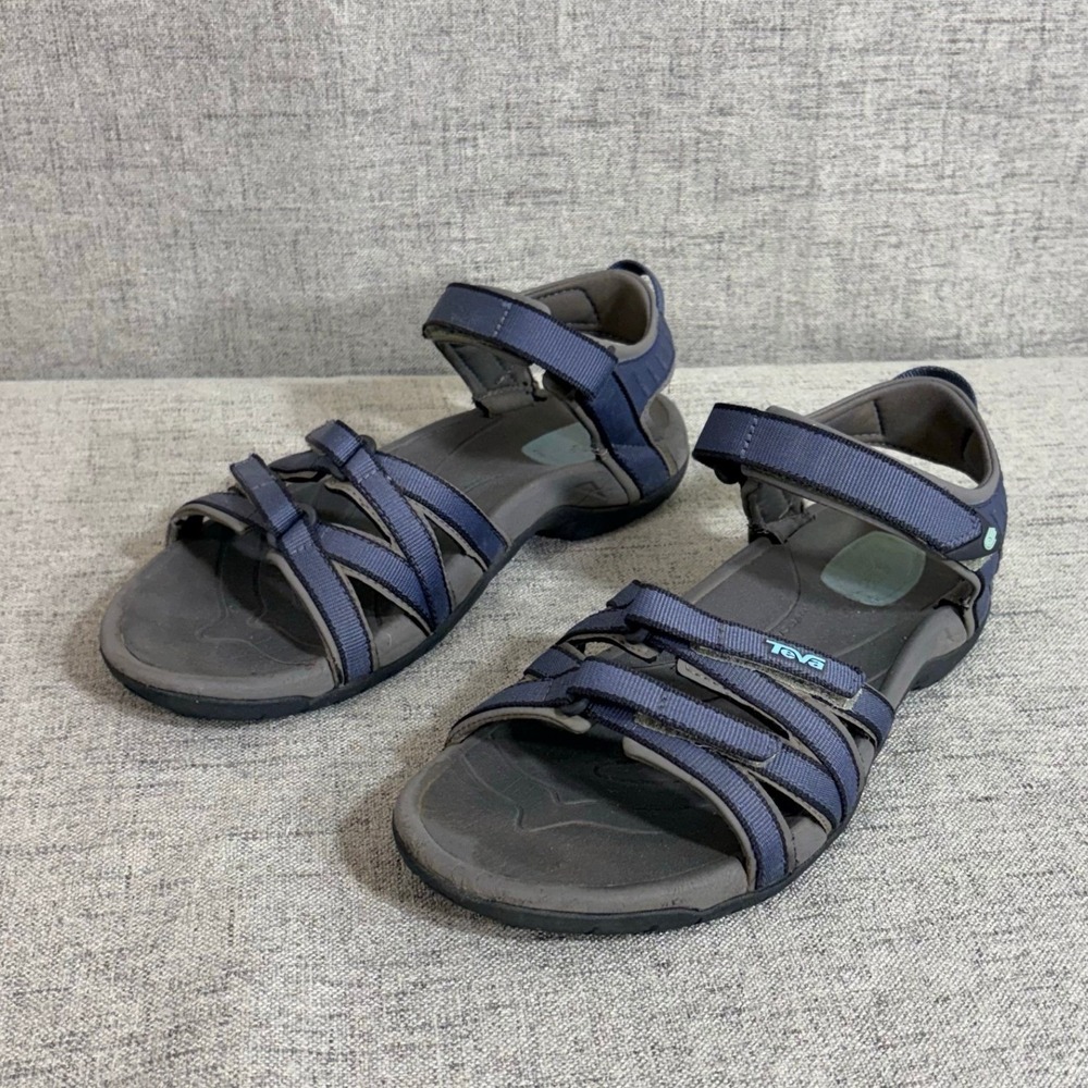 Teva Tirra Womens Blue Grey Sport Hiking Sandals Size 8.5 4266 ShocPad Strappy